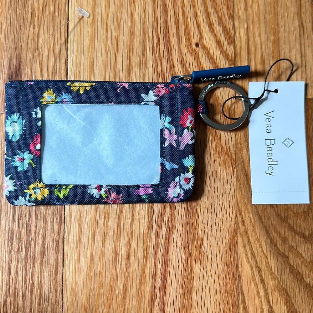 Vera Bradley Zip ID Case Scattered Wildflowers, NWT
